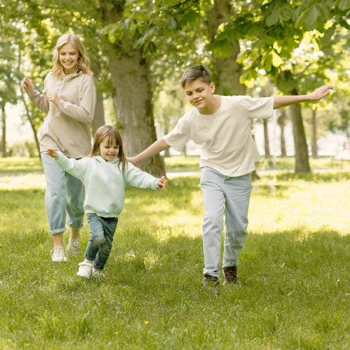 Aire de jeux enfant Montessori - 3 en 1 Balan?oire, Toboggan, Cabane en bois modulable